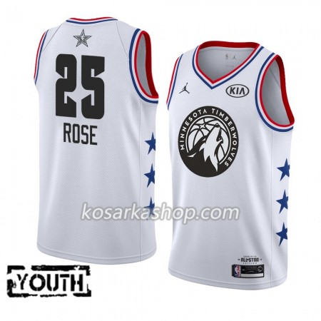 Dres Minnesota Timberwolves Derrick Rose 25 2019 All-Star Jordan Brand Bijela Swingman - Dječji